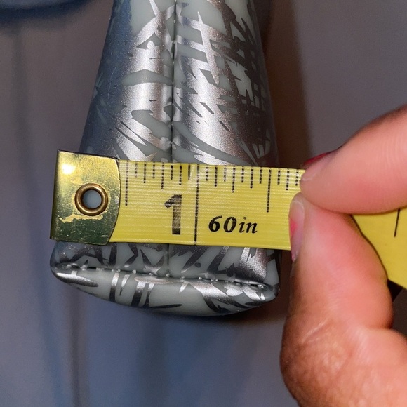 Mac silver snowflake plastic pvc shimmer clear makeup bag pencil travel kit case - Picture 5 of 5